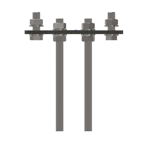 Adapterplate / overgang for rørfundament Ø140mm til C/C 160 mm